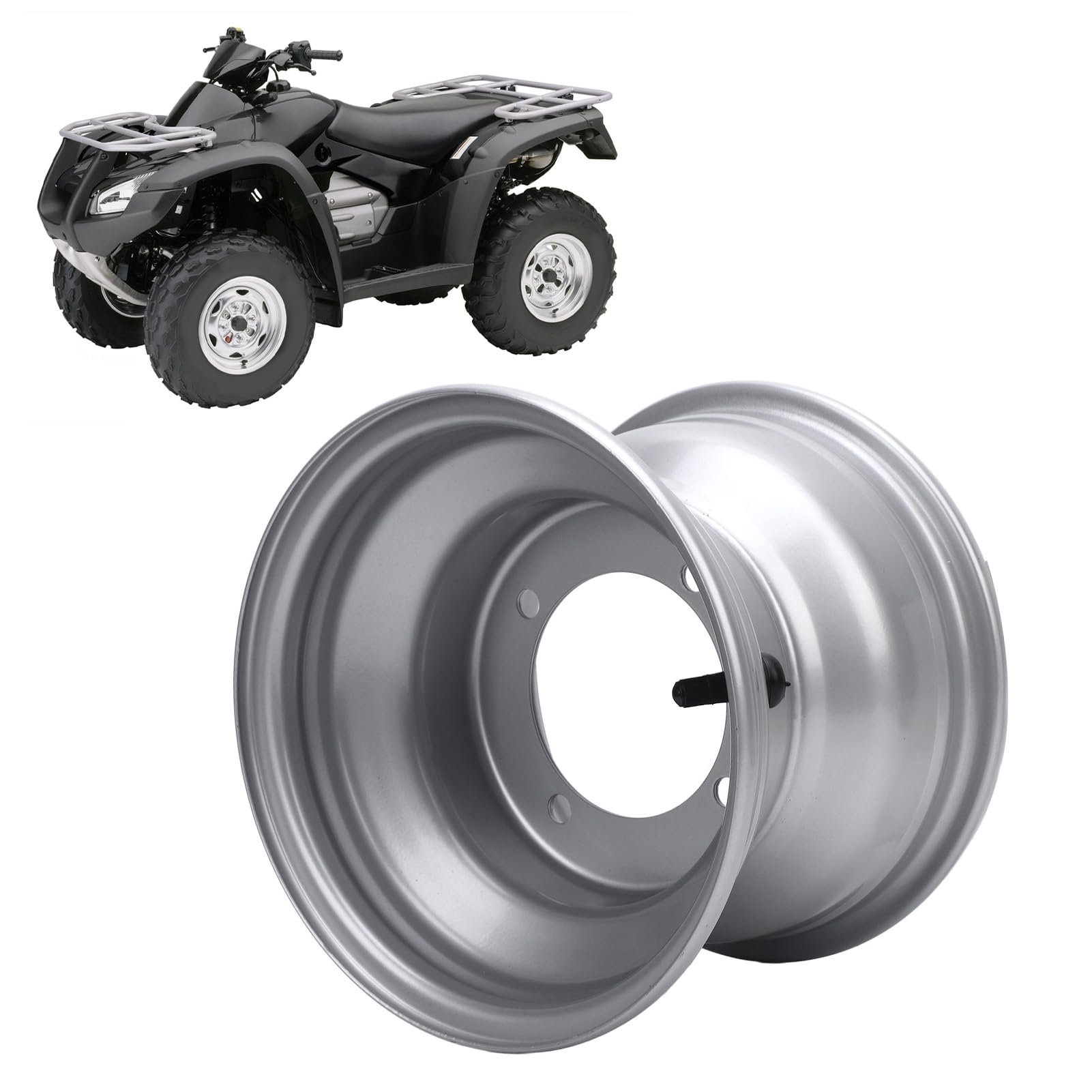Dpofirs 18X9.50-8 Piasta Koła ATV Wysokiej Jakości materiał ze Stopu Aluminium do Trudnych Terenów Zamiennik do Wózków Golfowych dla Entuzjastów Jazdy Terenowej (4 Otwór)