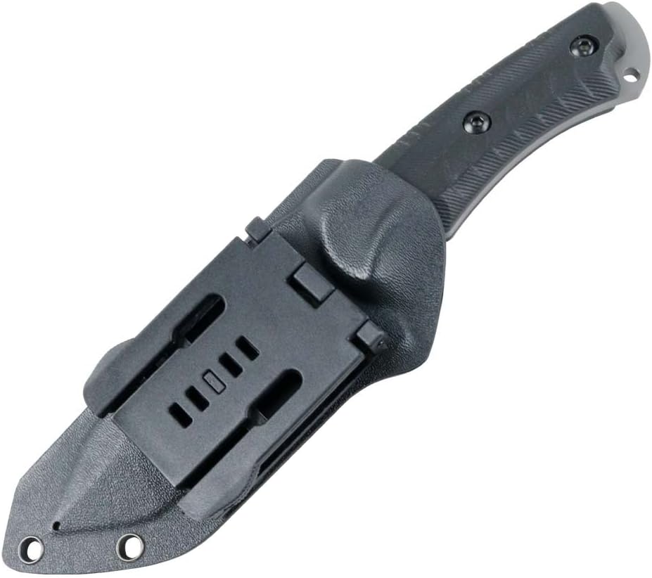 HUNT-DOWN 10" Full Tang Hunting Knife with Black Sheath - Stainless Steel Blade