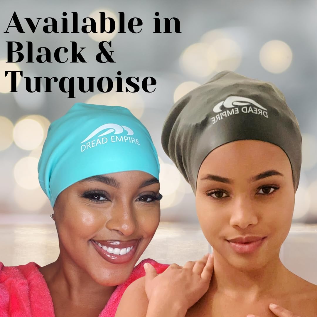 Dalephoric Extra Große Badekappe | Silikon Schwimmkappe Für Lange Haare | Violett 29,5x29,7cm