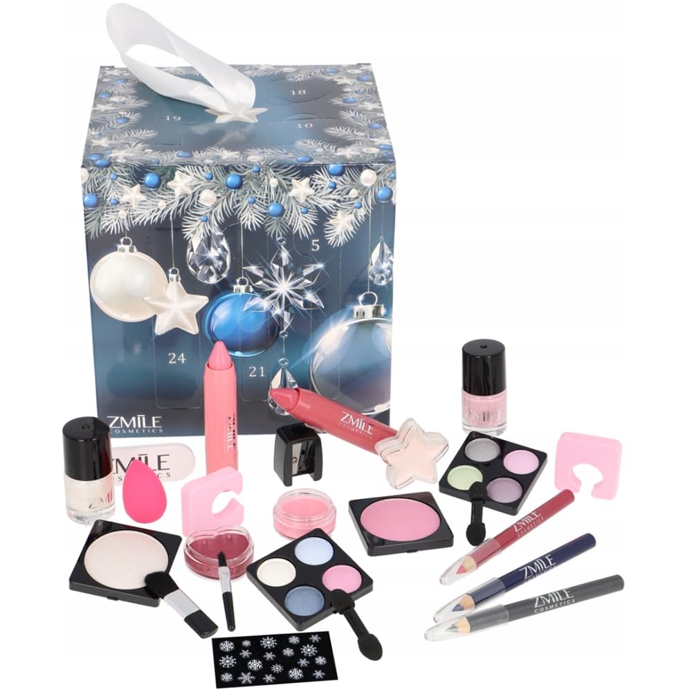 ZMILE COSMETICS Beauty kalendarz adwentowy "Blue Magic" – 24 niespodzianki do makijażu i stylizacji w modnym kalendarzu adwentowym z wegańskimi kosmetykami