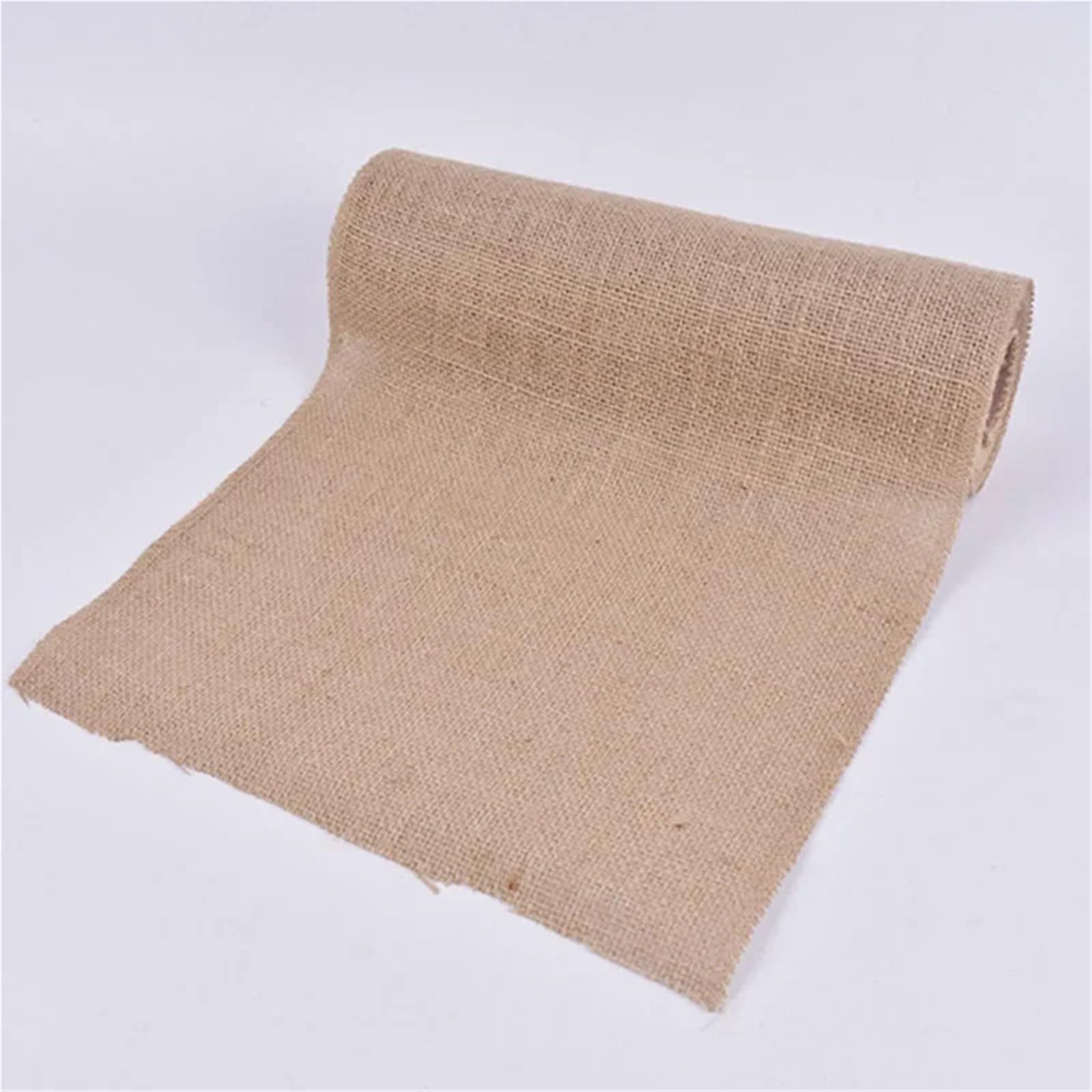 Juteband 10 Meter 20 cm natürliche Jute-Sackleinen-Sackleinenbandrollen Vintage rustikale Hochzeitsdekoration Dekor