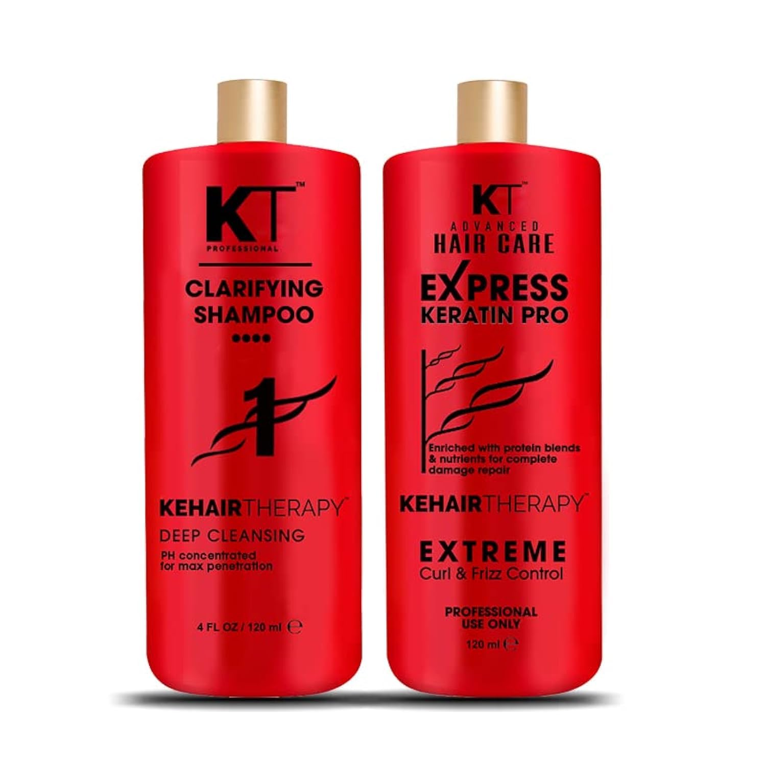 Kehairtherapy KT Advanced Haircare Express Keratin Pro Kit 240 ml Combo (Pack Of 2) For Damage Repair, Frizz Control & Increased Hair Shine