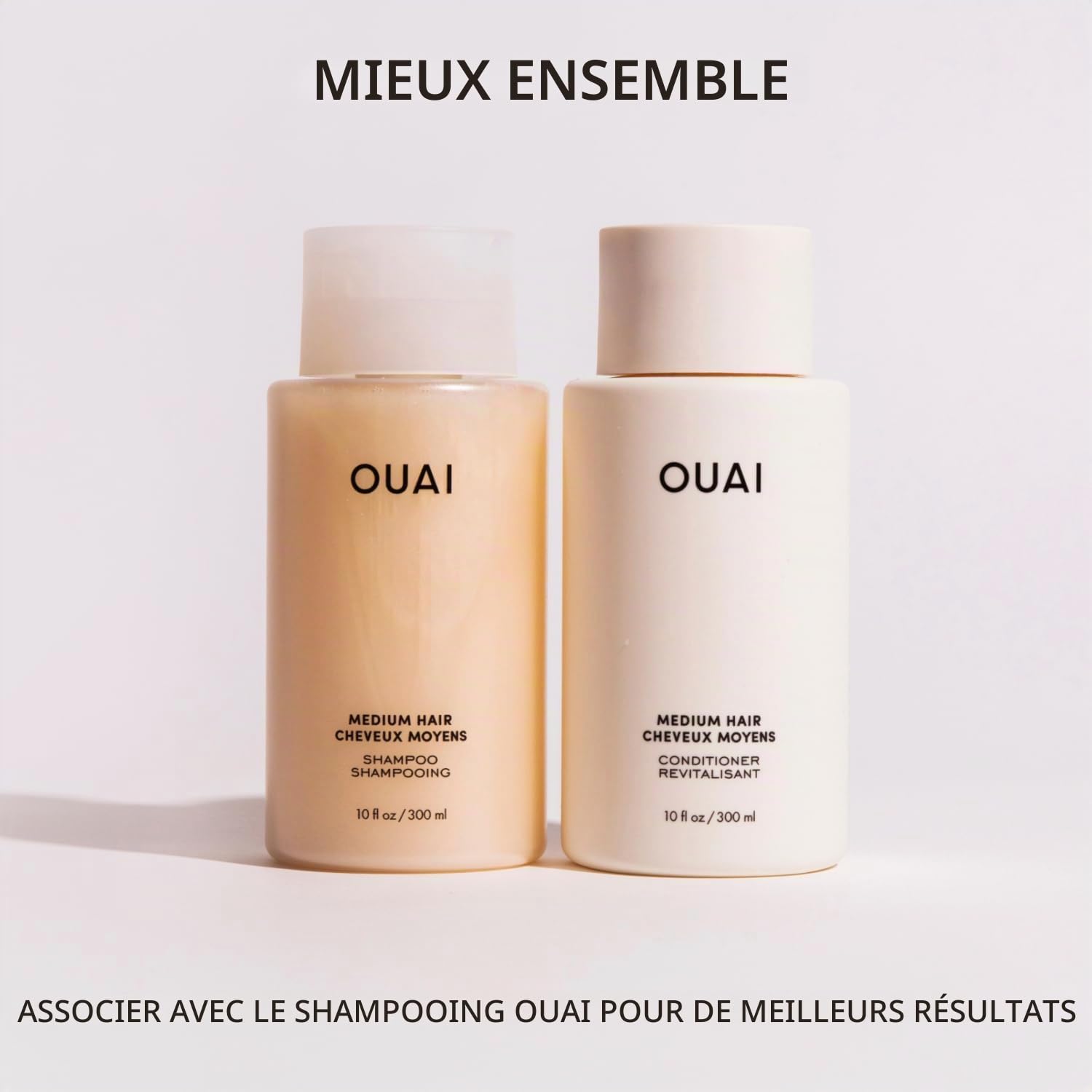 OUAI Poche de recharge après-shampoing fortifiant à keratine, babassu et huiles Nourrissant pour cheveux hydratés, brillants et lisses - 32 fl oz