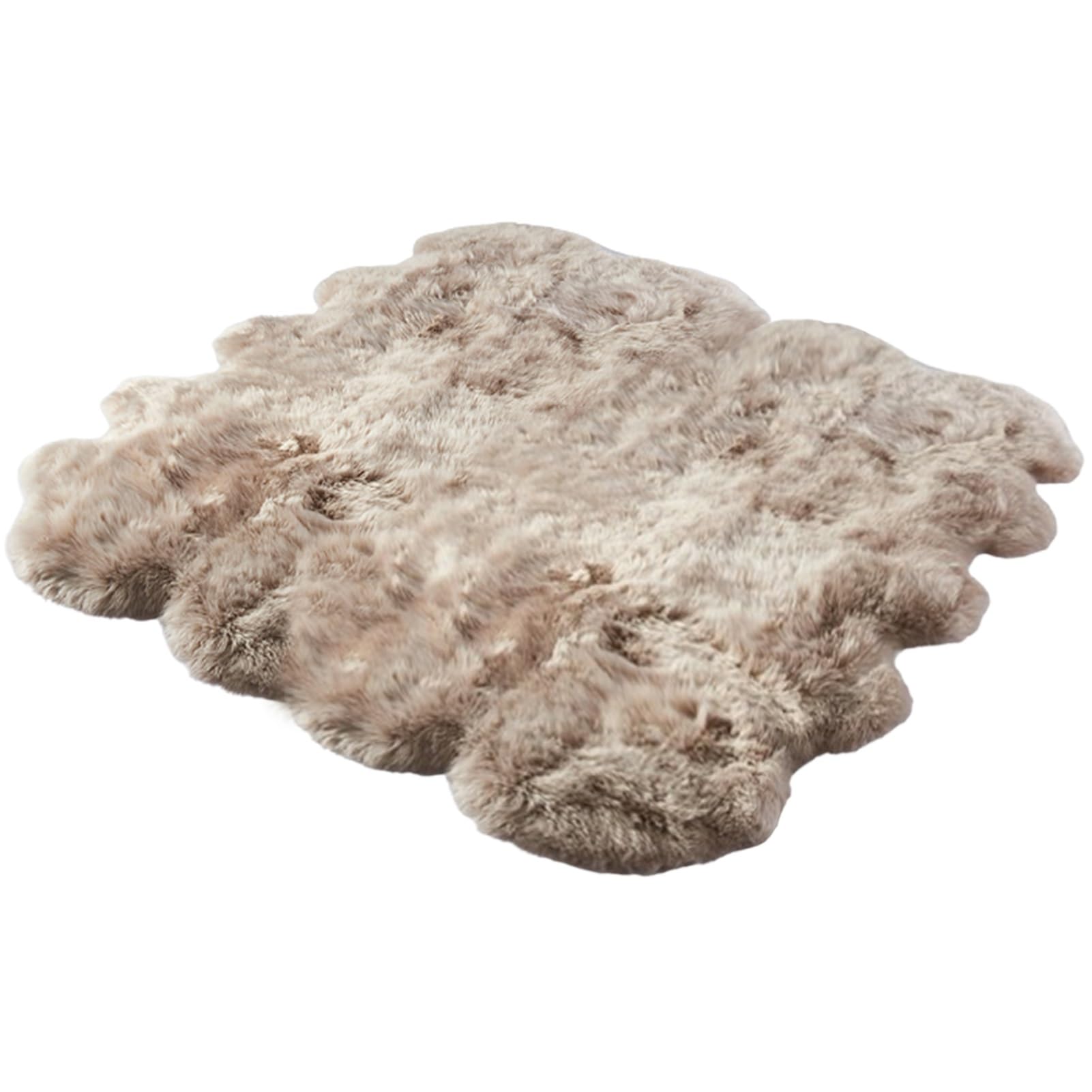 Grand tapis en peau de mouton véritable – Jeté en peau de mouton douce pour salon et chambre à coucher Décoration confortable et luxueuse 8P (185 x 200 cm) – Parfait pour la maison et la chaleur