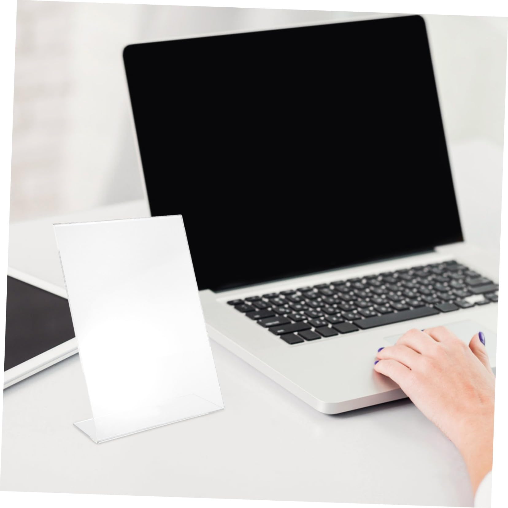 6 Stück Acryl Förmige Preisschildhalter Transparent Aufsteller Tischaufsteller für Preisdisplay Büro und Veranstaltungspräsentation