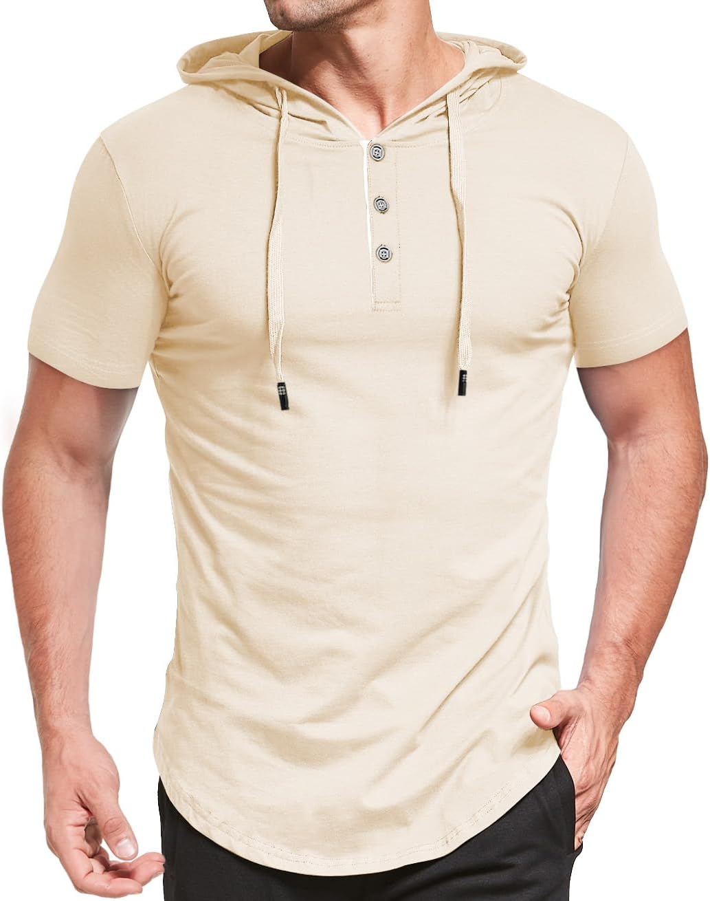 KUYIGO Men’s S-5X Short&Long Sleeve Athletic Casual Plus Size Hoodies Sport Sweatshirt Hooded T-Shirts