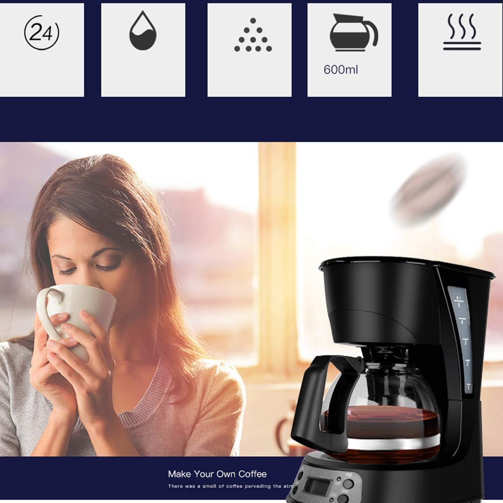 Macchina per Il caffè, Macchina per l'espresso, Macchina per Il caffè e Altre Bevande Automatiche: Nero, plastica, Cappuccino, Americano, Bianco Puro, ECC., 600 W, 600 ml, per Macchina per caffè