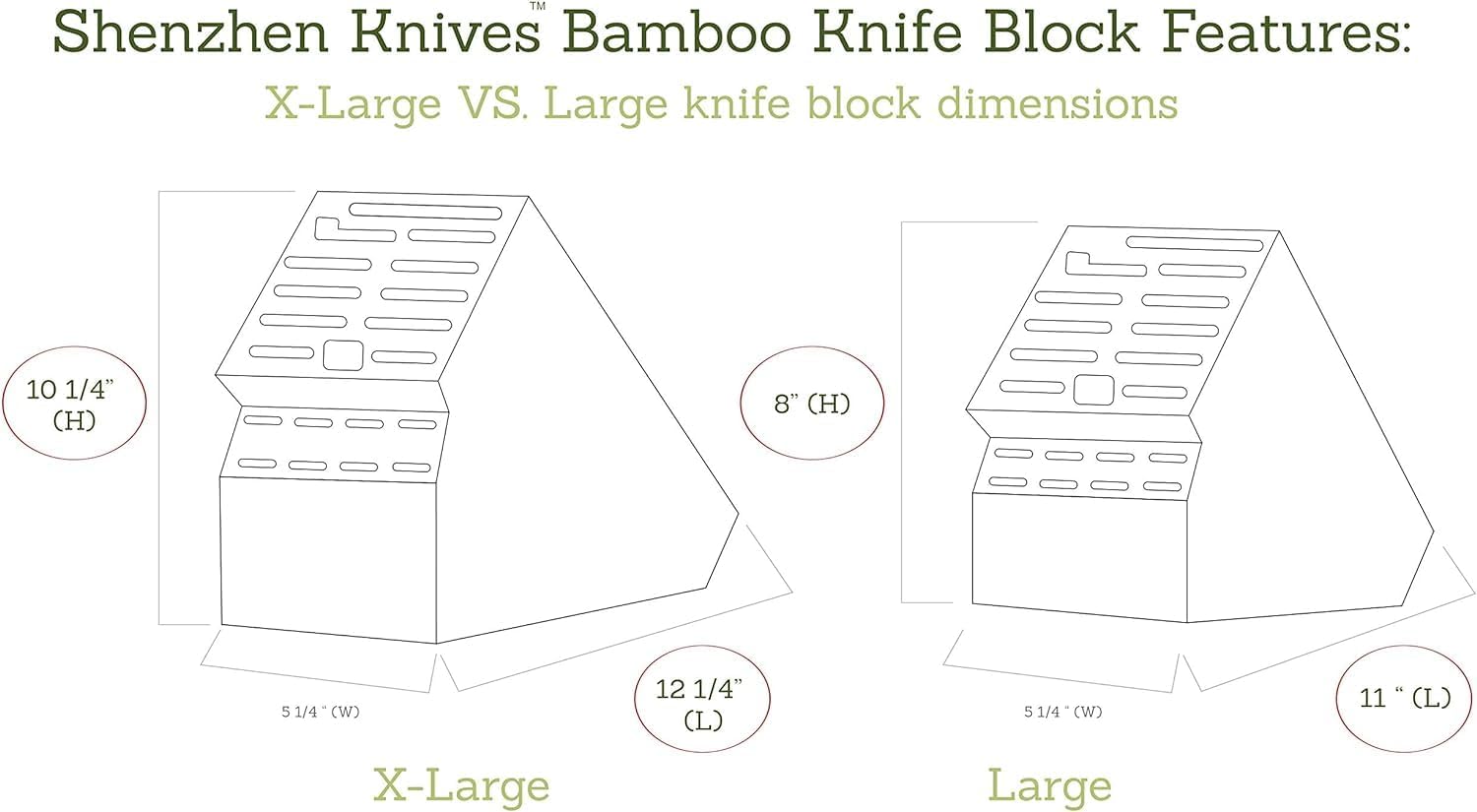 Shenzhen Universal-Messerblock Bambusholz, 20 Schlitze