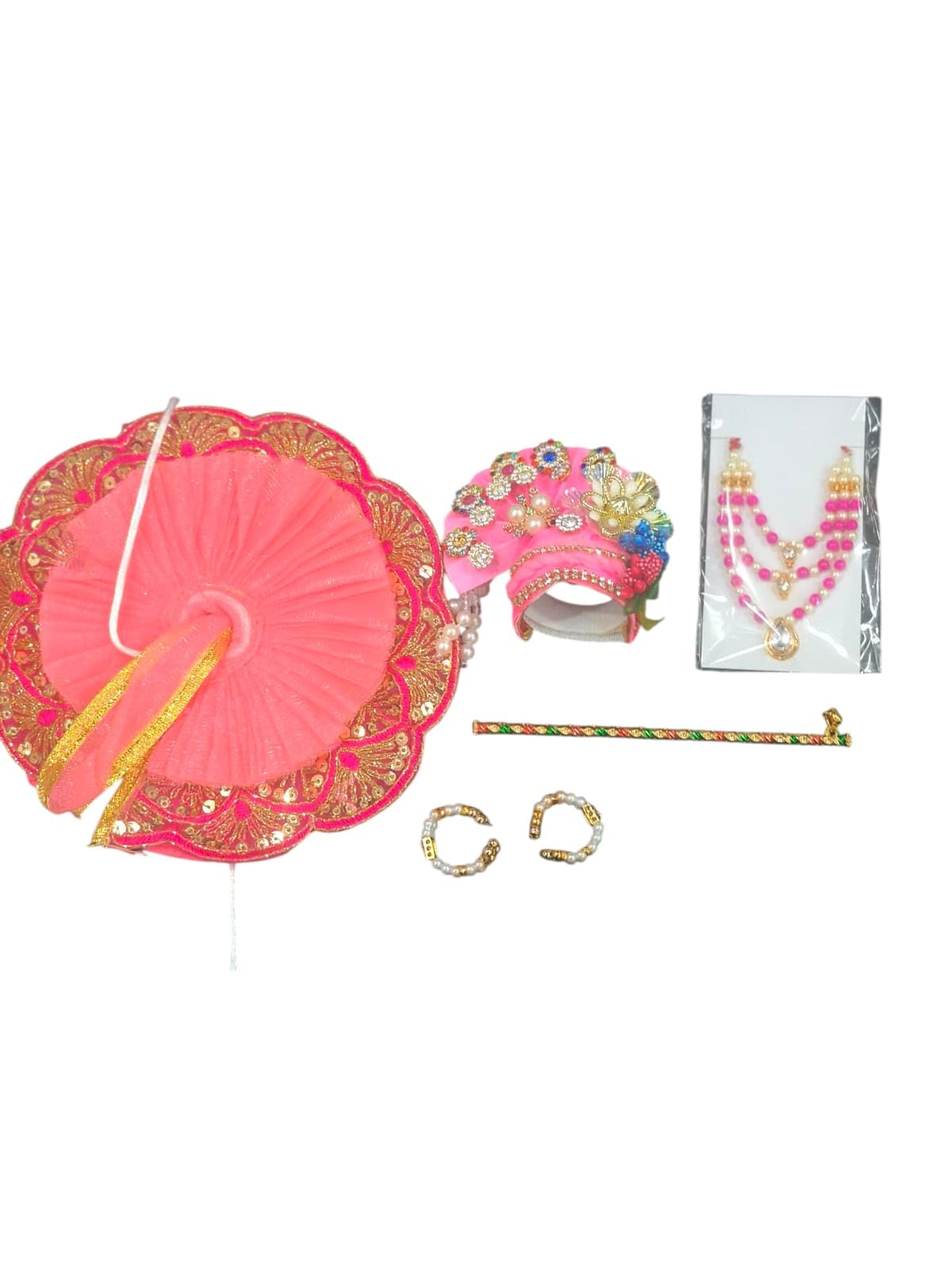Laddu Gopal ji Dress Bal Gopal Kanha ji Krishna ji Kanhaiya Dev ji vastra Indian Traditional Janmashtami Festival(Size:- 0 3 4 5) (pink, 5 (10inch))