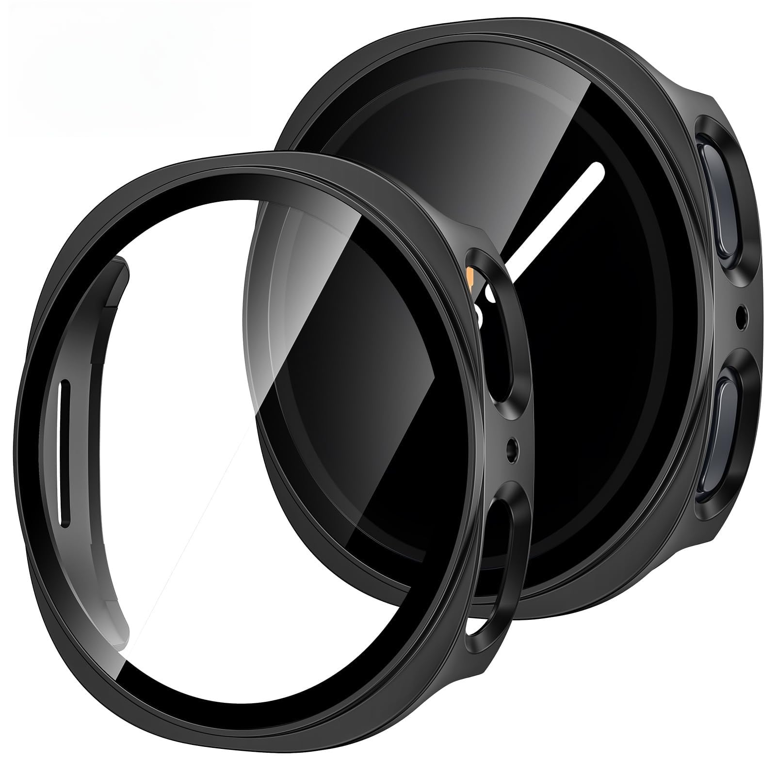 VEMIGON Hard PC Case Compatible with Samsung Galaxy Watch 8 2025 Screen Protector Case 40mm, High Sensitive Protective Face Cover with Bumper Built-in Tempered Glass Film - (40mm Black)-image-26