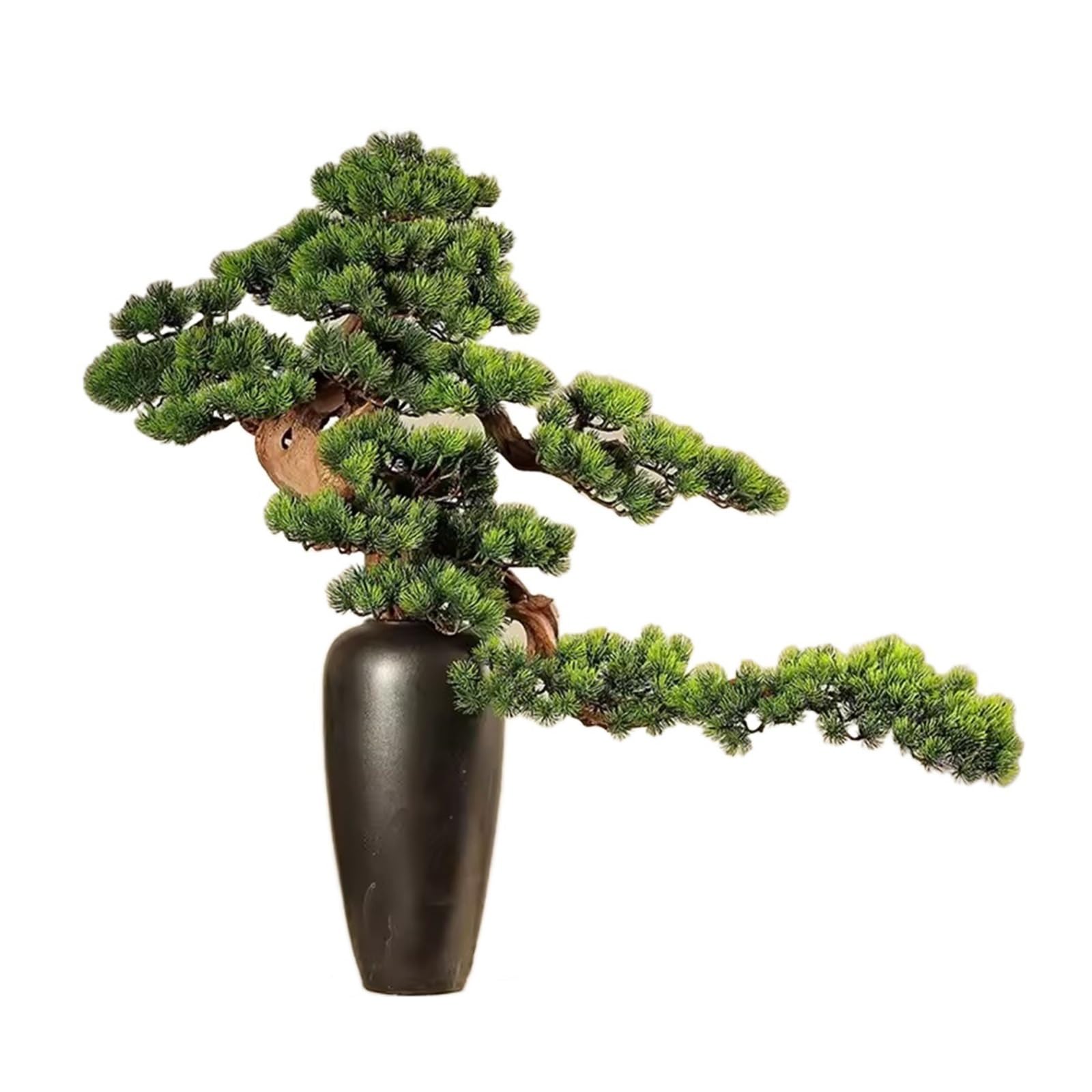 HCZKIUJY Artificial Bonsai Tree Artificial Bonsai Welcoming Pine Landscape Green Plants Home Bonsai Pine Tree Decorations Fake Plant Decoration (B)