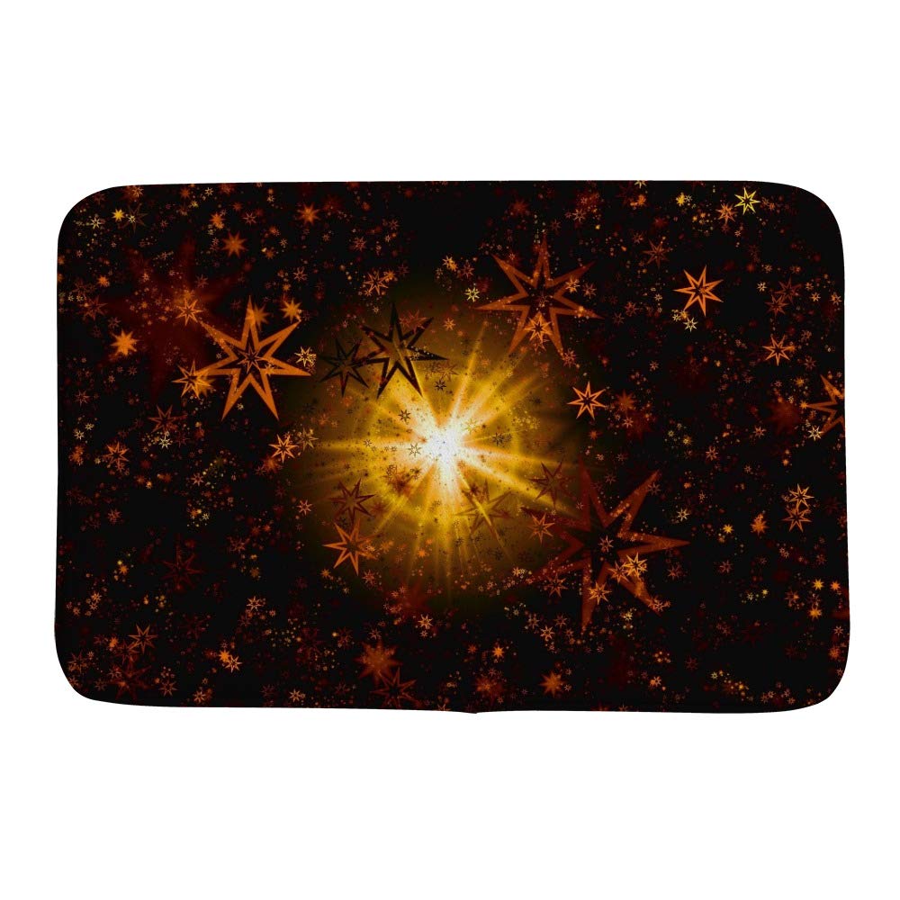 Tapis de bain anti-froid Ruchen jaune en velours corail pour pieds sensibles