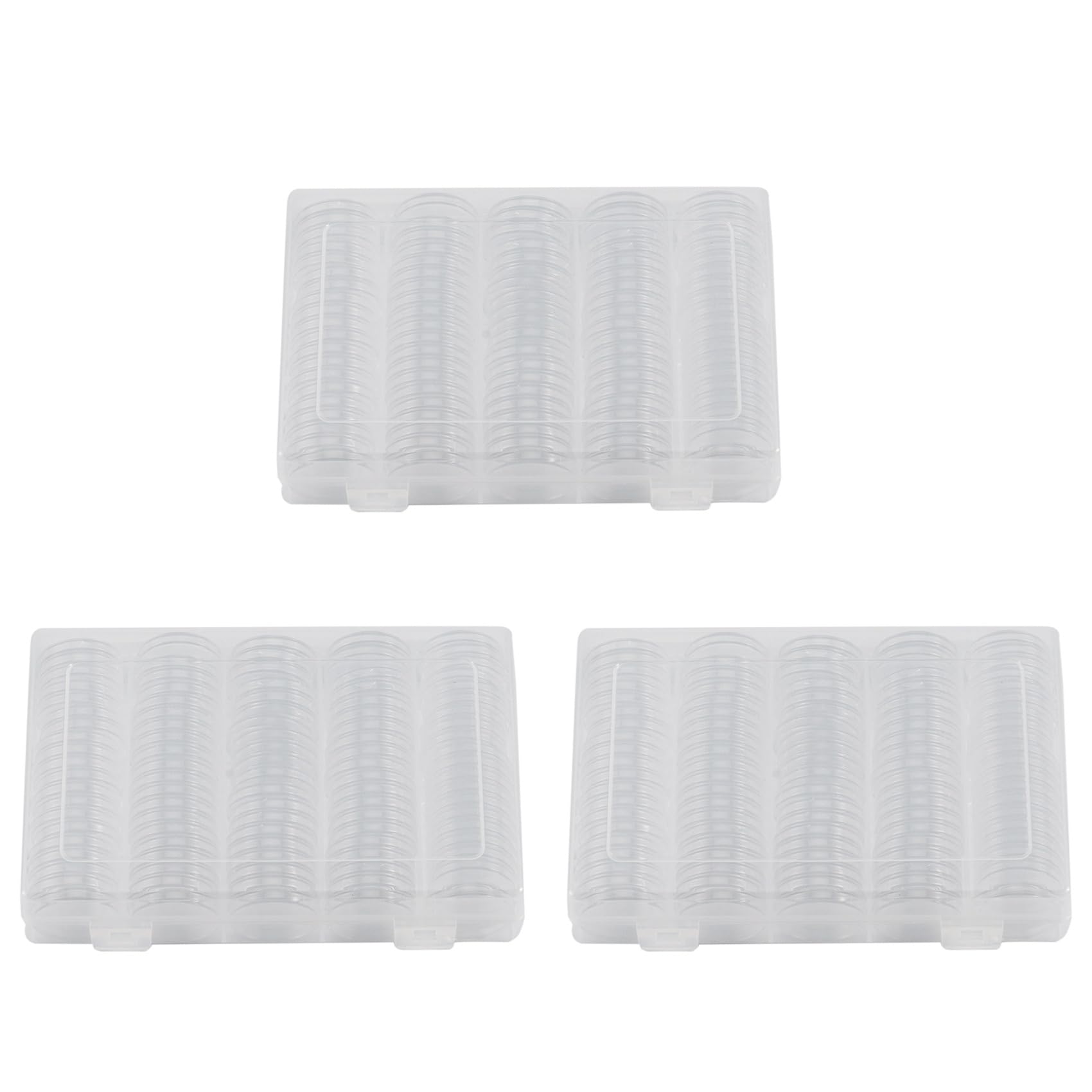 Hndhbfgrt 17/20/25/27/30mm Coin Holder, 300Pcs Silver Coin Capsules with Foam Gasket, Professional Coin Case for Coin Collection