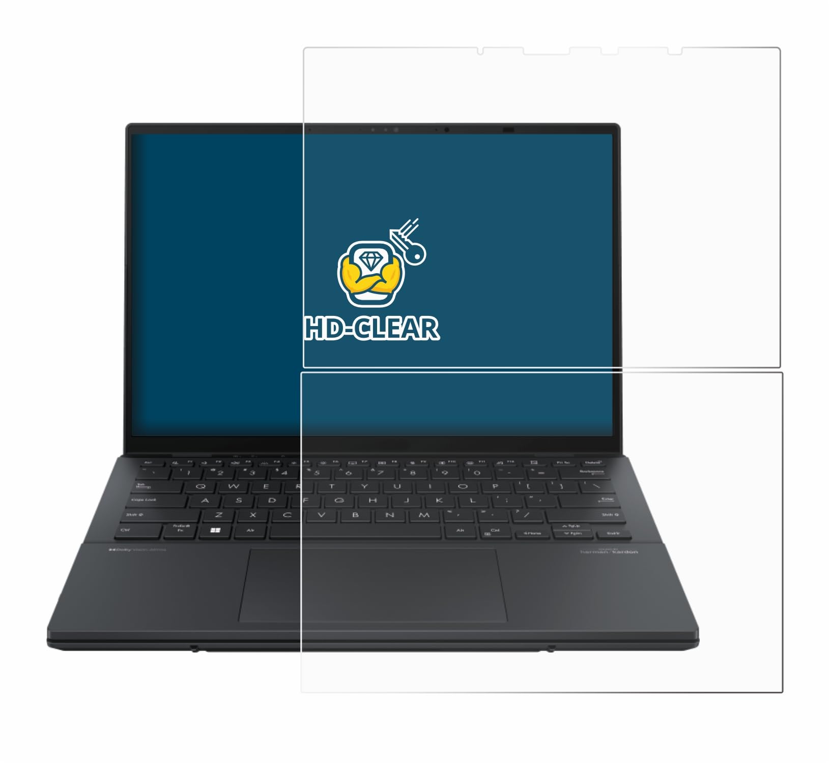BROTECT Protector Pantalla para ASUS ZenBook Duo OLED 2024 UX8406 Protector Transparente Anti-Huellas