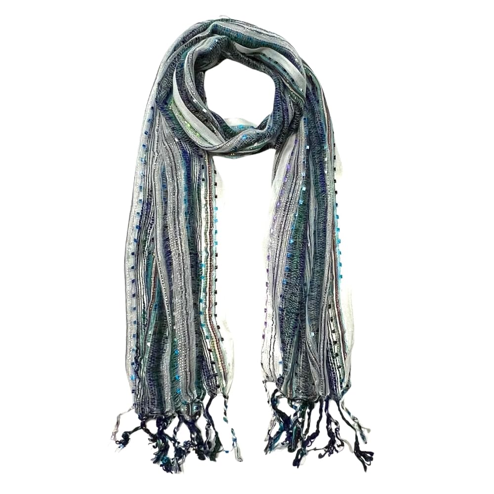 Humble Hilo Multi-Colored Scarf/Shawl for Women Lightweight Head or Neck Scarf