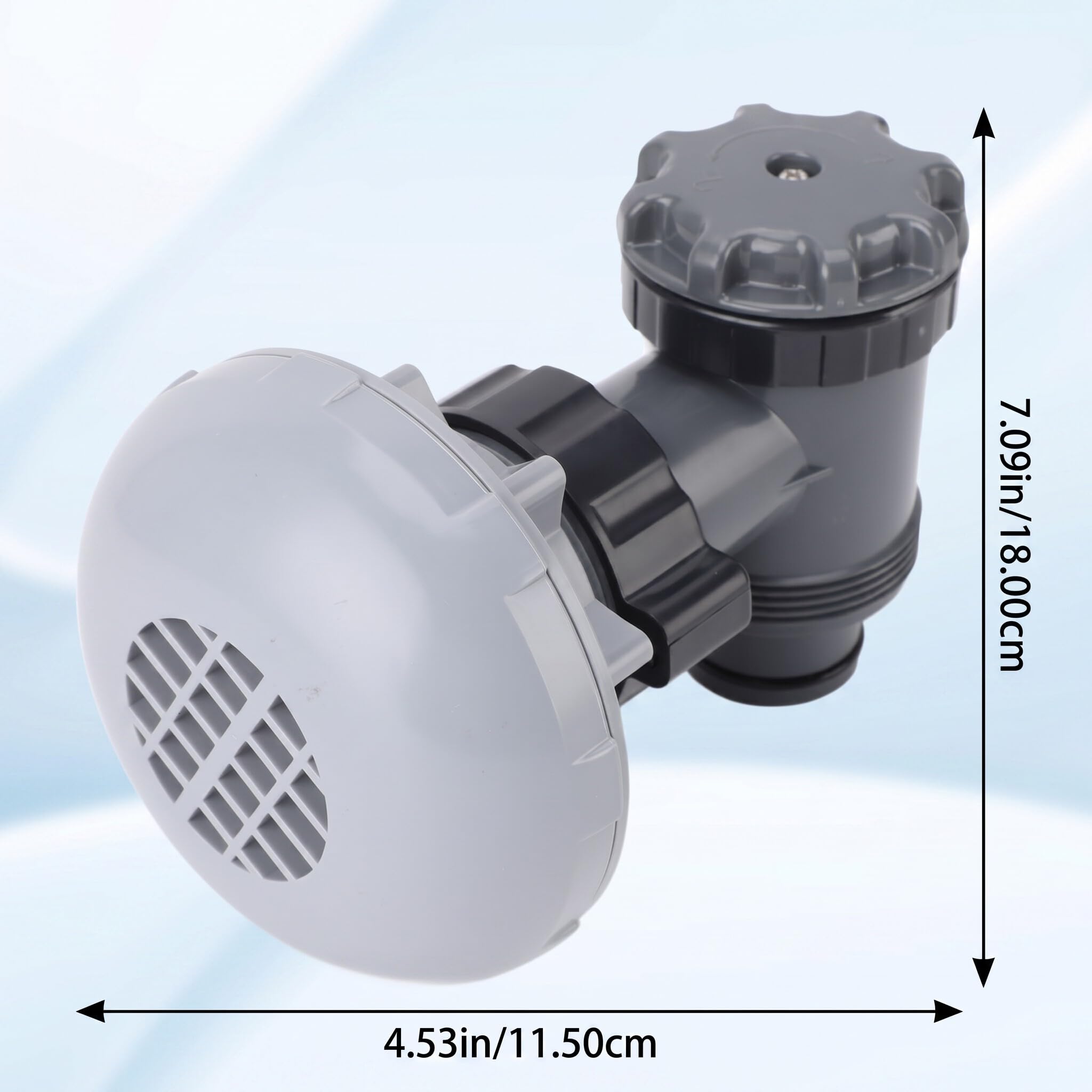 Filtro Aspirazione e Mandata Piscina P6H1317, Valvola Stantuffo con Filtro Rimovibile in ABS per e Hnemix, Ricambio per Piscina Fuori Terra