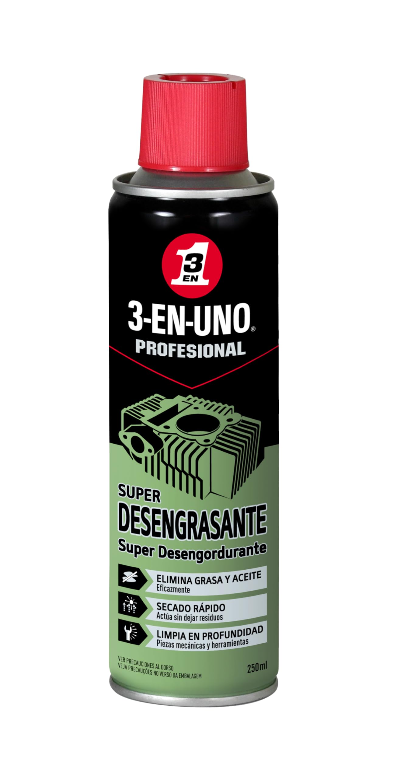 3-EN-UNO Profesional - Super Desengrasante en Spray- 250 ml