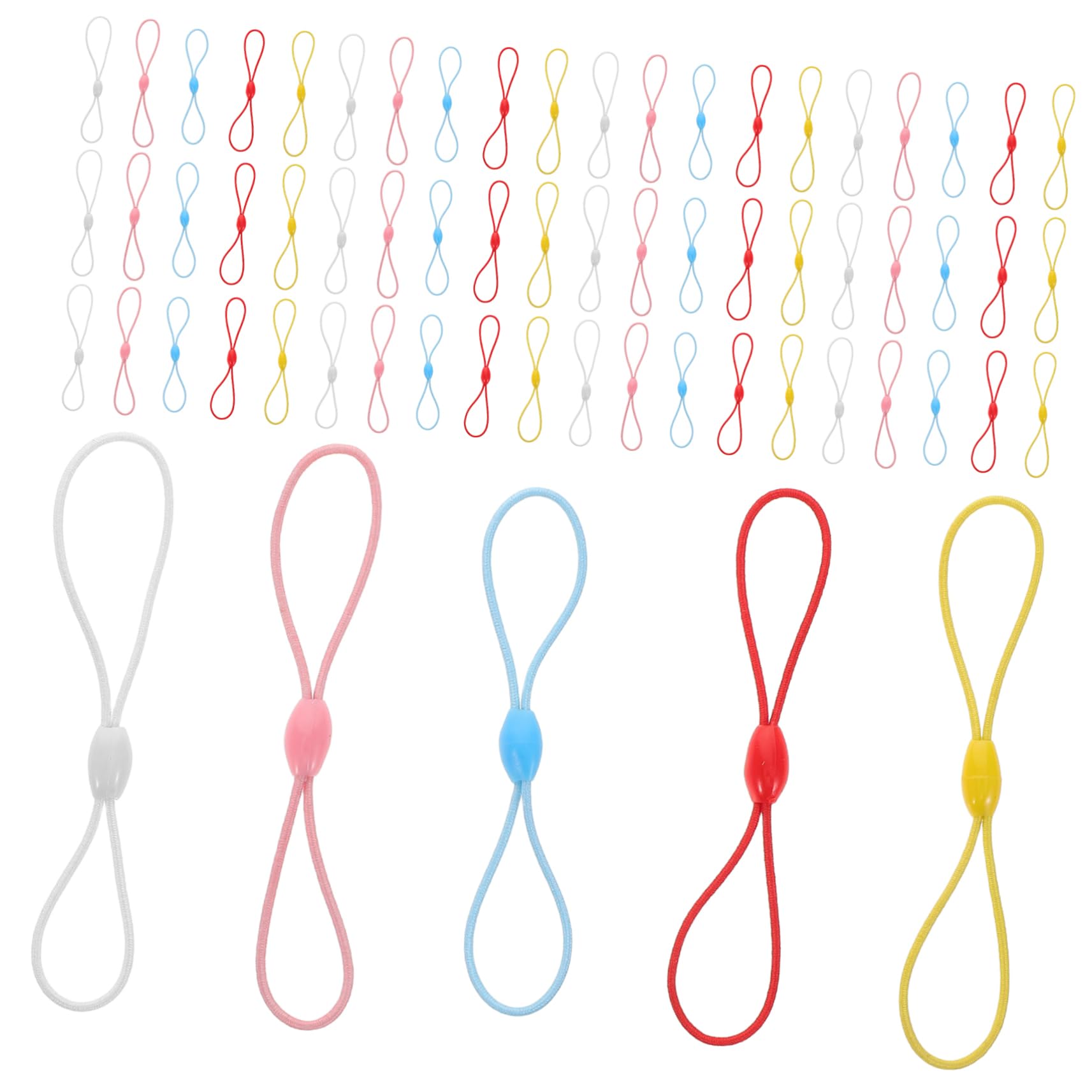 KALLORY Mobile Phone Hanging Rope Diy Lanyard Shape Finger Strap Elastic Safety Lanyard for Cell Phones Pcs Accessory for Keys