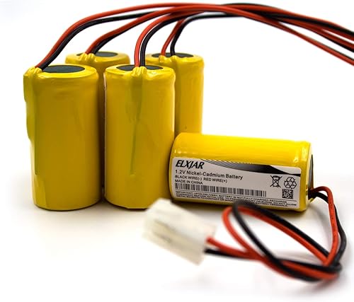 Miniatura 8 de elxjar Paquete de 5 baterías de repuesto para señal de salida Lithonia ELB0300 ELB-0300 ELB-0300 ELB-0300 ELB1P201N1 OSI OSA045 OSA-045 NIC0027