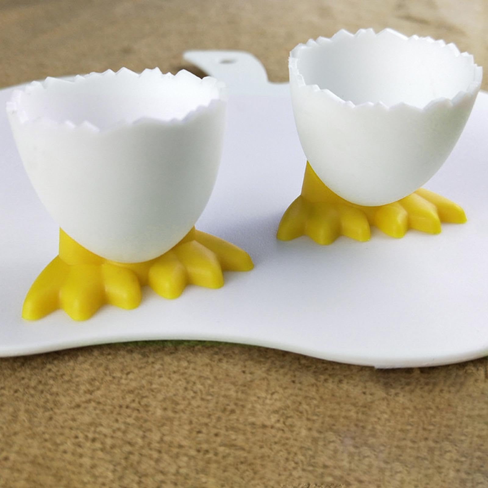 Egg Cups Set 2PCS Chicken Feet Egg Stand Funny Boiled Eggs Holder for Raw Soft Hard Boiled Eggs, Kitchen Accessories