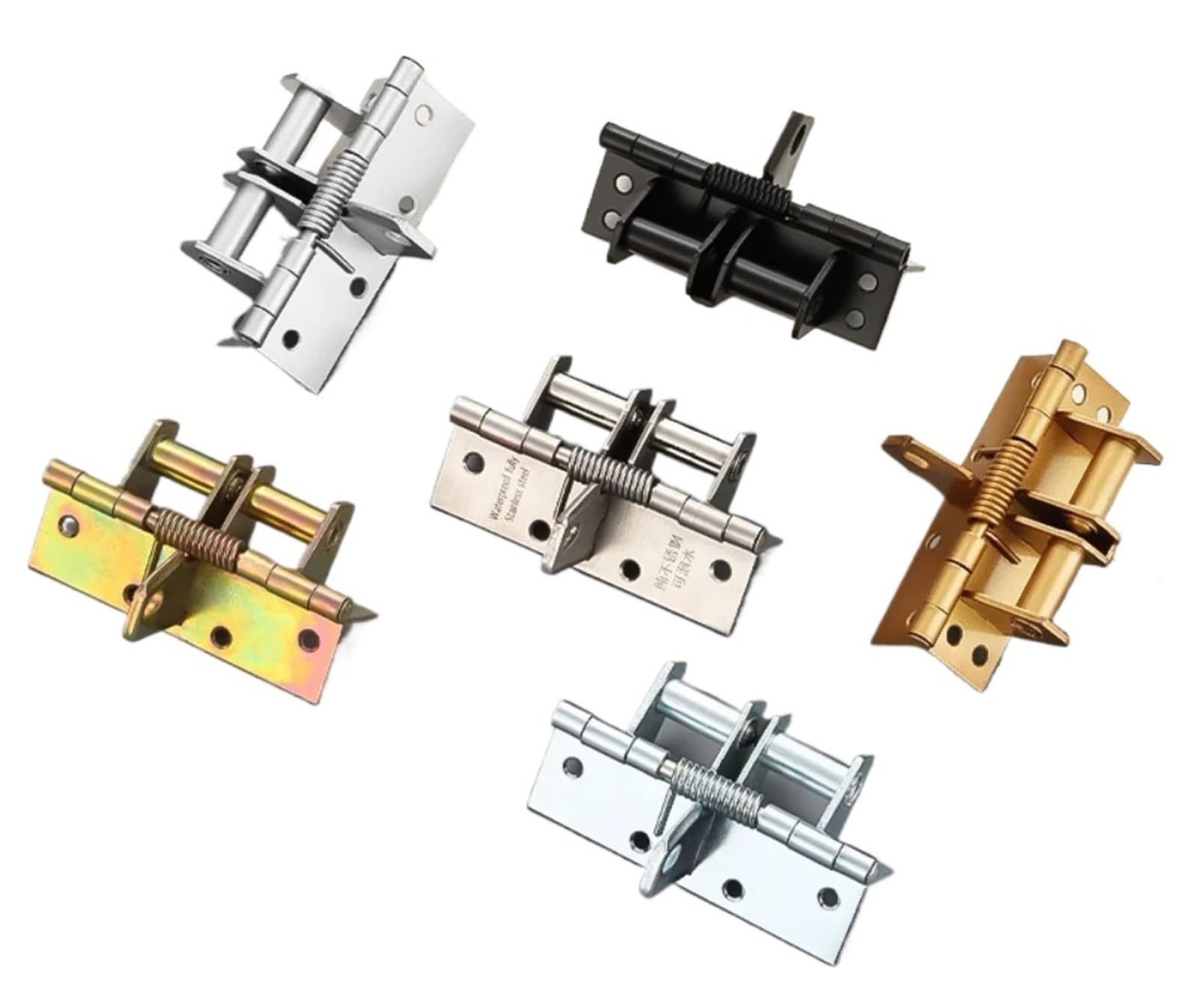 Kdhcvkz Gray 1Pcs 4 Inch Spring Hinge 90 Degree Flat Opening Hinge(Gray)