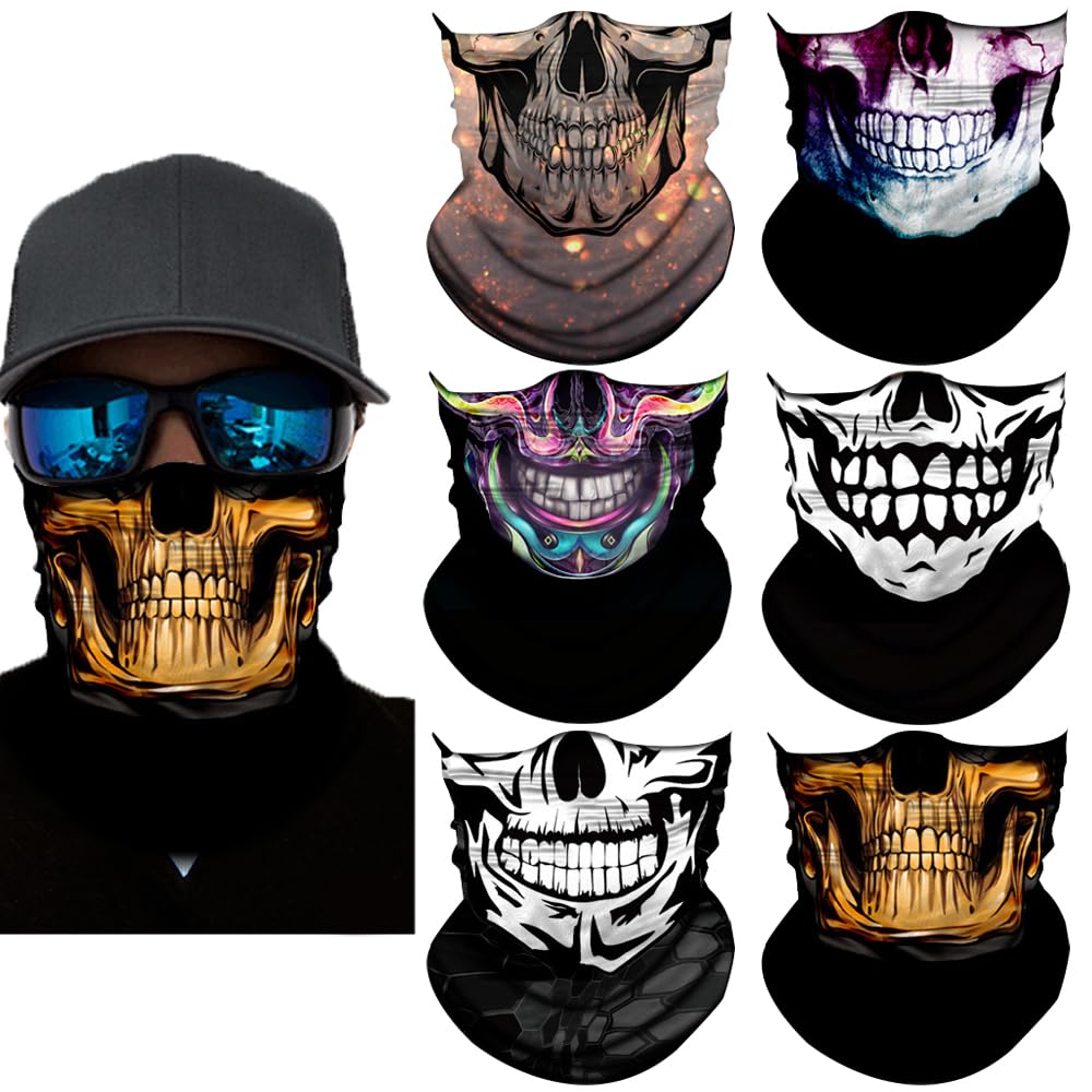 Neck Gaiter Mask,Bandana Gator Face Cover Mask Sun UV Protection,Neck Warmer Balaclava,Tube Face Scarf,Headband for Outdoor