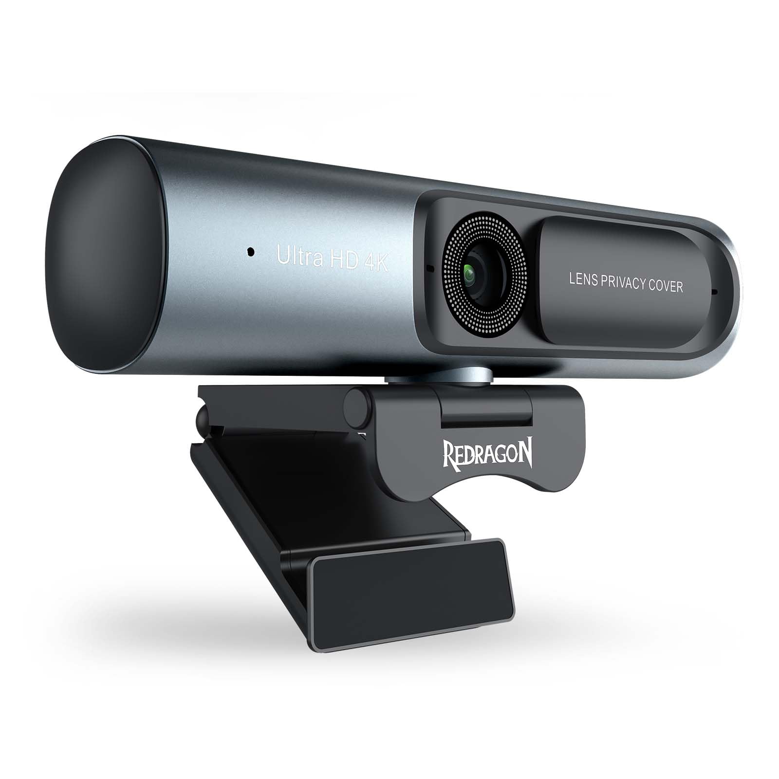 Redragon GW911 Webcam 4K per PC, Ultra HD Microfono Doppio Cancellazione del Rumore, Autofocus PDAF, Correzione Automatica Luce, Copertura per Privacy – Compatibile Zoom/Teams/Skype/Google Meet