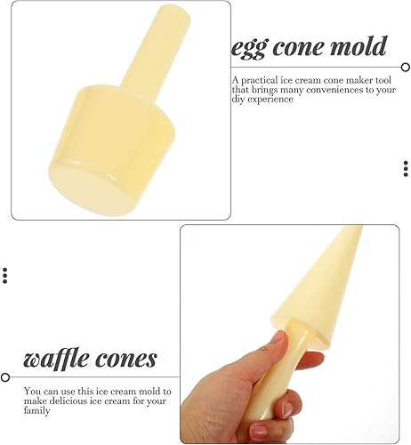 Miniatura 9 de Operitacx Molde moldeador de cono de huevo para postre molde de hielo para hacer cono de hielo herramienta segura bordes lisos fácil operación mango