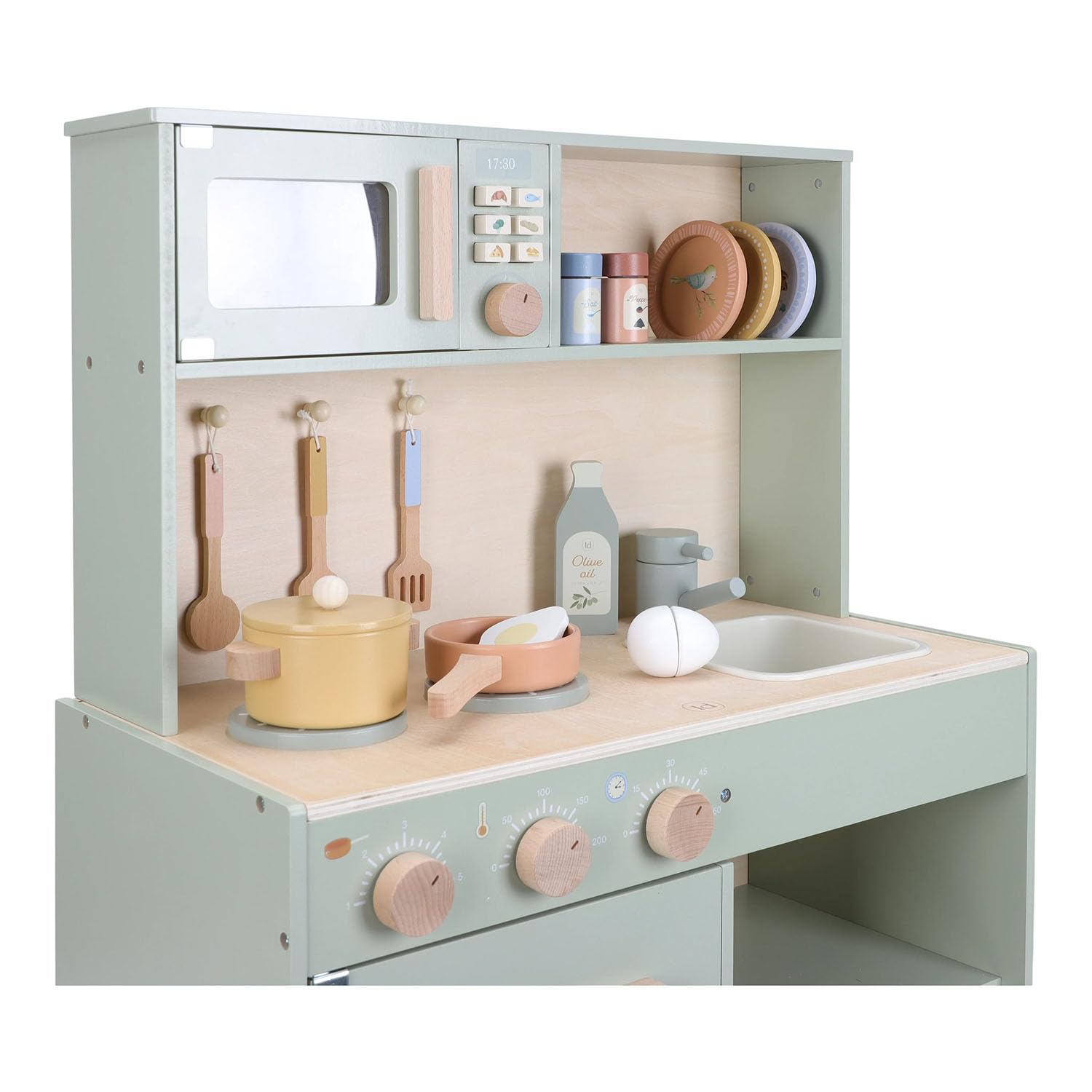 Little Dutch 2500 cocina infantil de madera con accesorios - verde