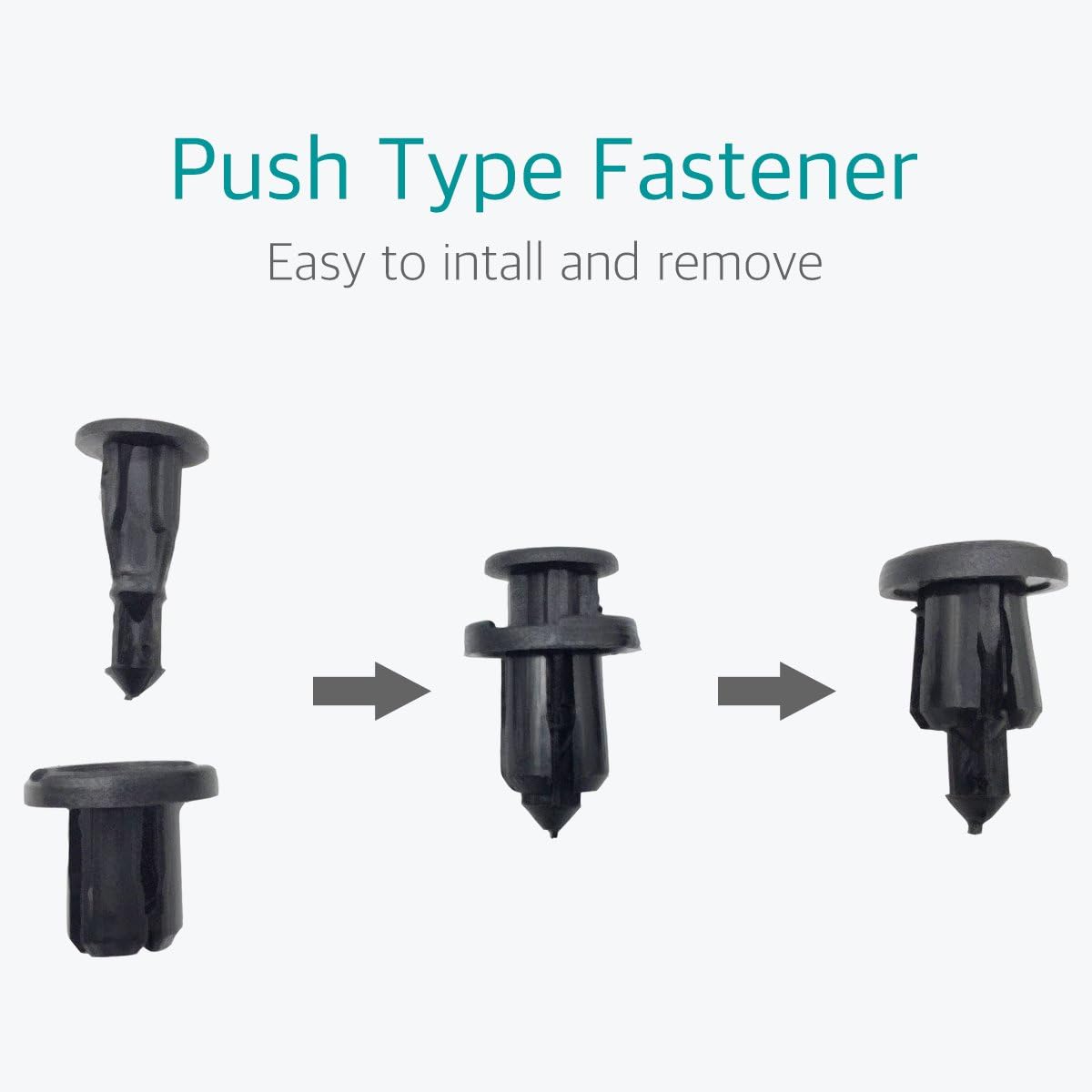 Lantee 50 Pcs Nylon Bumper Push-Type Retainer Clips Fit for Nissan 01553-09241 240SX, 350Z, 370Z, Altima, Cube, Maxima, Murano, NV, Pathfinder, Quest, Rogue, Rogue Sport, Sentra, Titan, Versa, Xterra