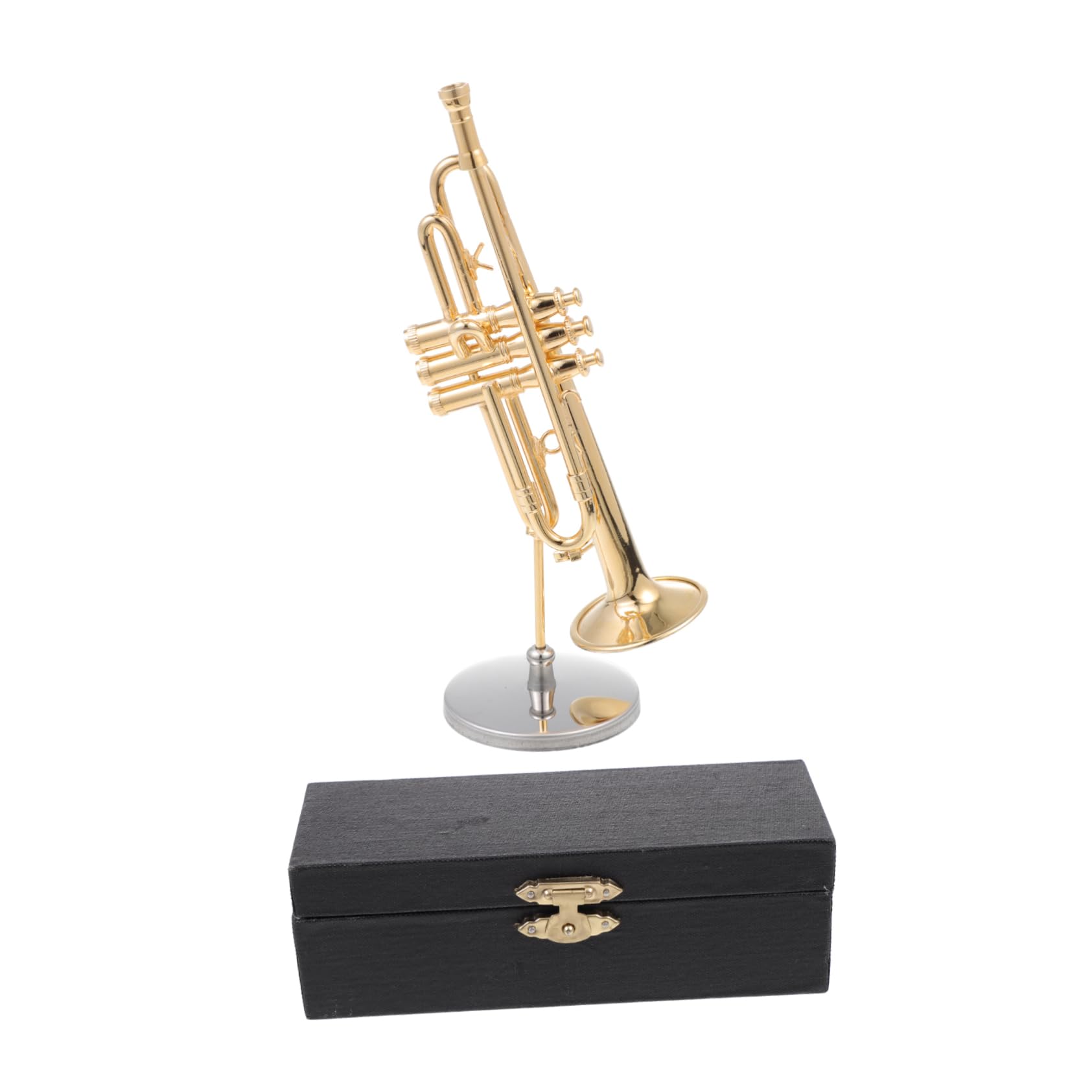 STOBAZA Gold Plated Mini Tuba Model Trumpet Elegant Desktop Ornament for Home Decor