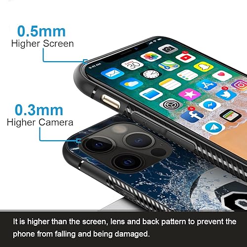 Miniatura 4 de DAIZAG Funda compatible con iPhone 13 Mini, funda deportiva personalizada para hombres y niños, número de nombre personalizado, fútbol de fuego de