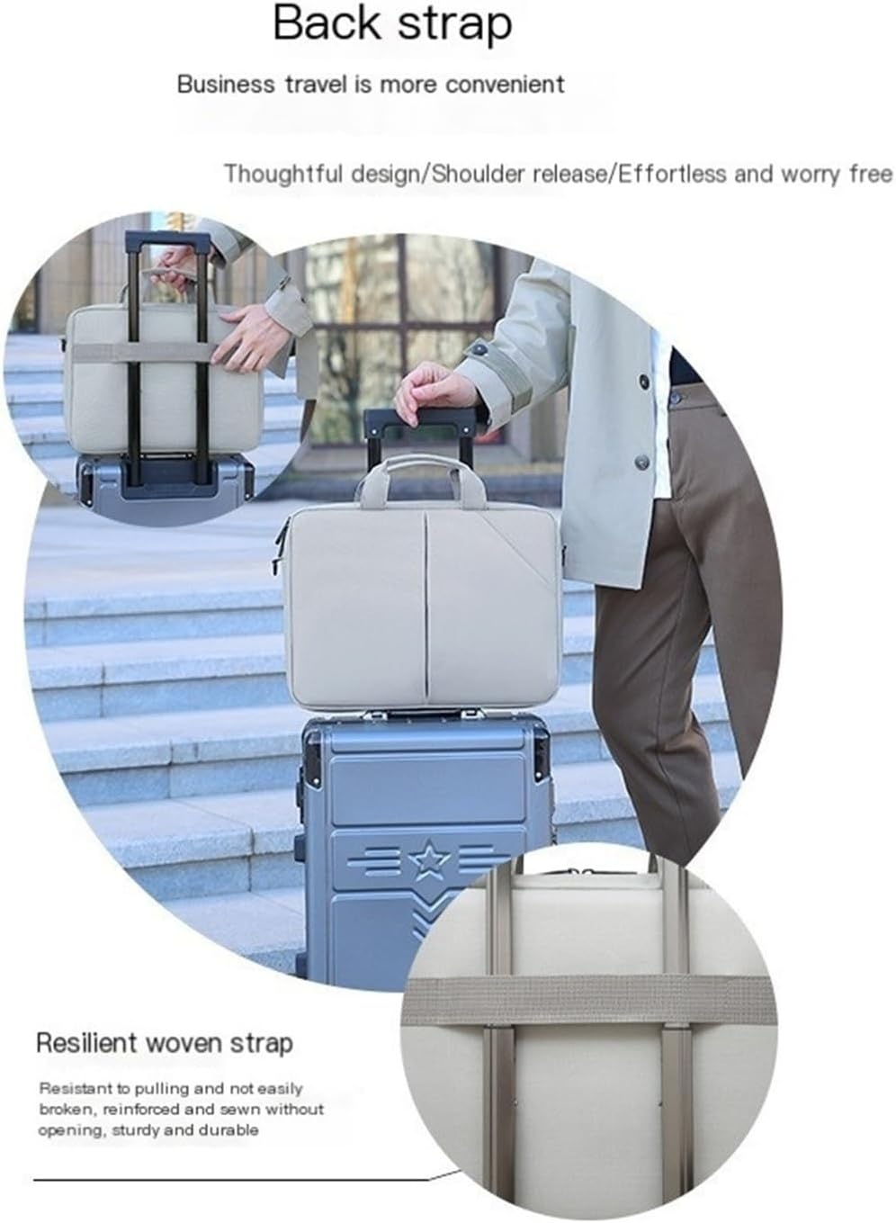 Briefcase, lightweight and portable, large capacity shockproof messenger bag, suitable for business travel