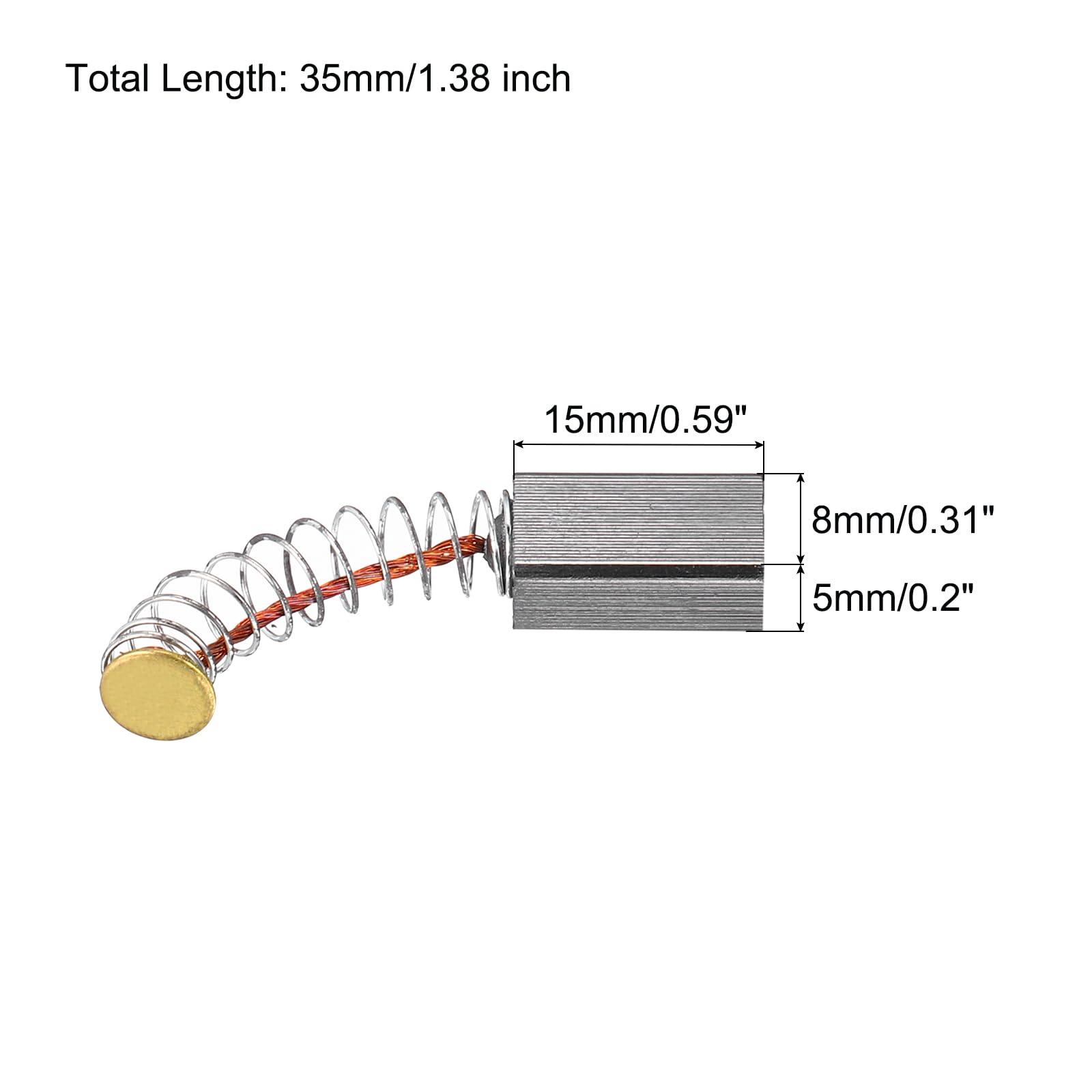 Spazzole Di Carbone 15x8x5mm Per Motori Elettrici Utensili Elettrici Riparazione, 6 Pezzi