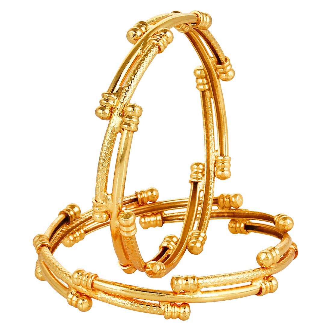 Plated Bracelet Bangles Set For Women (2.4)