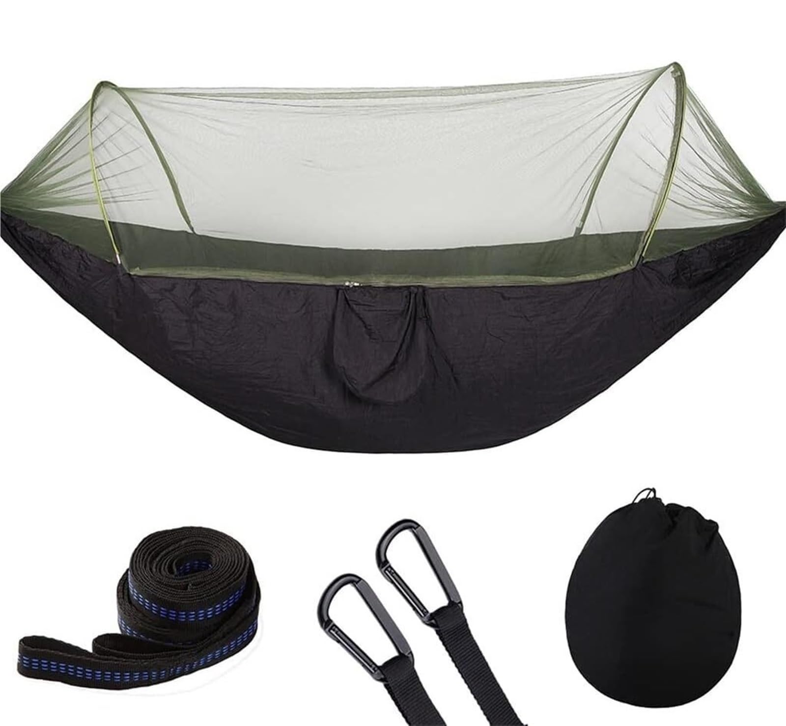 Hamak Ultralekki, Hammock 290x140 Cm Hamak Kempingowy Moskitiera, Przenośny Z Siatką Pojedynczą Lub Podwójną, Namiot Hamakowy Do Podróży na Kemping, na Zewnątrz