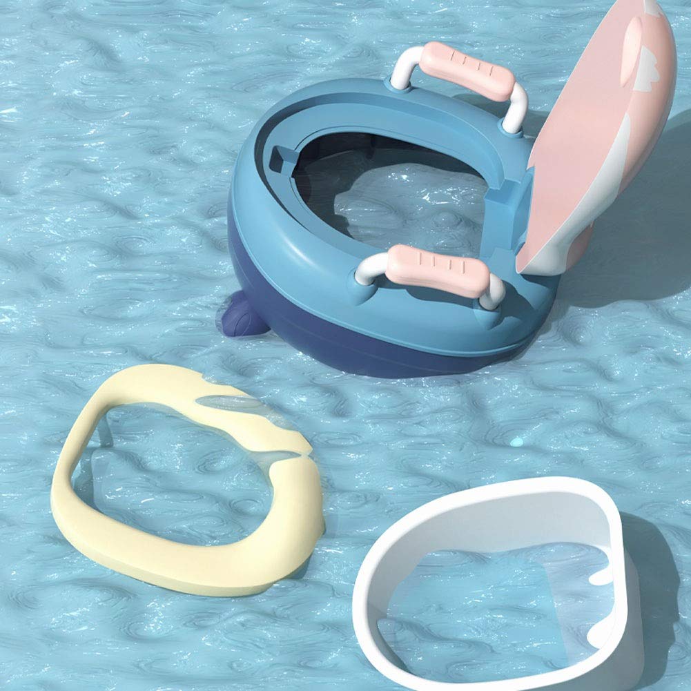 Kinder-Toilette Potty Training Stuhl-Sitz Kind Sauberkeitserziehung Sitz for Jungen Und Mädchen Tier Potty Töpfchen Stuhl (Color : Yellow Blue, Size : Hard advances)