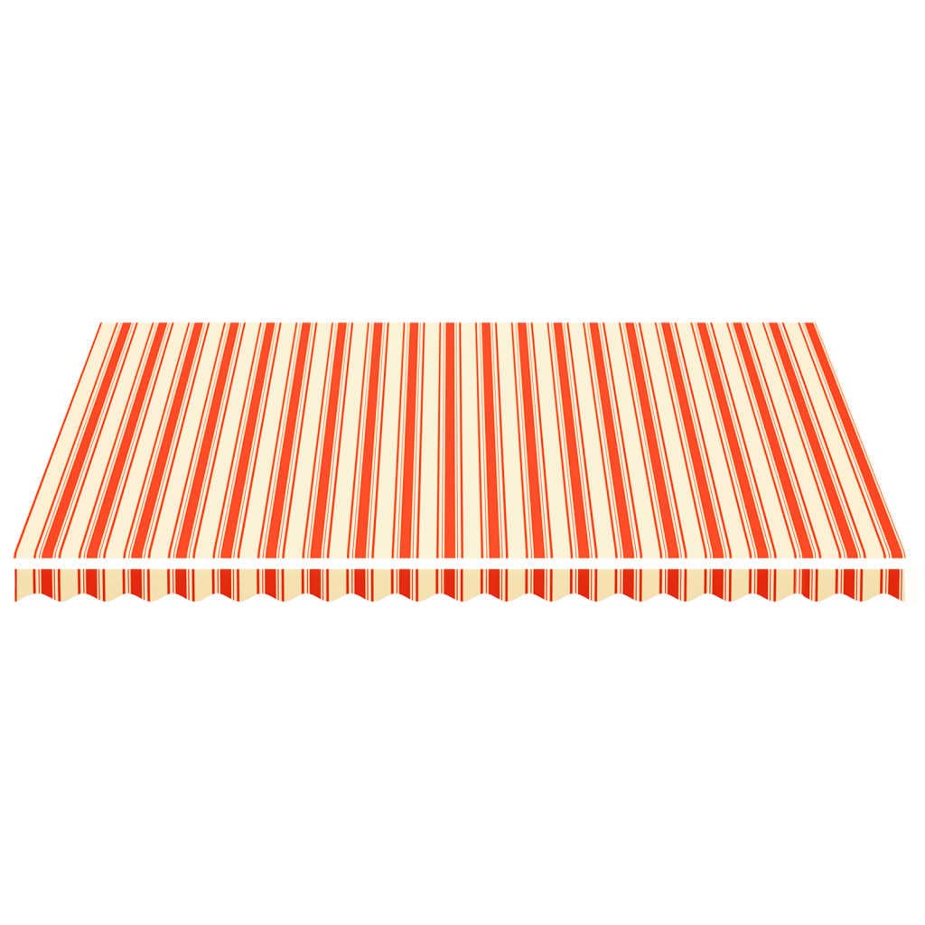 Leasha Toile de Rechange Store Banne avec Lambrequin, Toile Tissu de Remplacement pour Auvent 430x345 cm Jaune et Orange