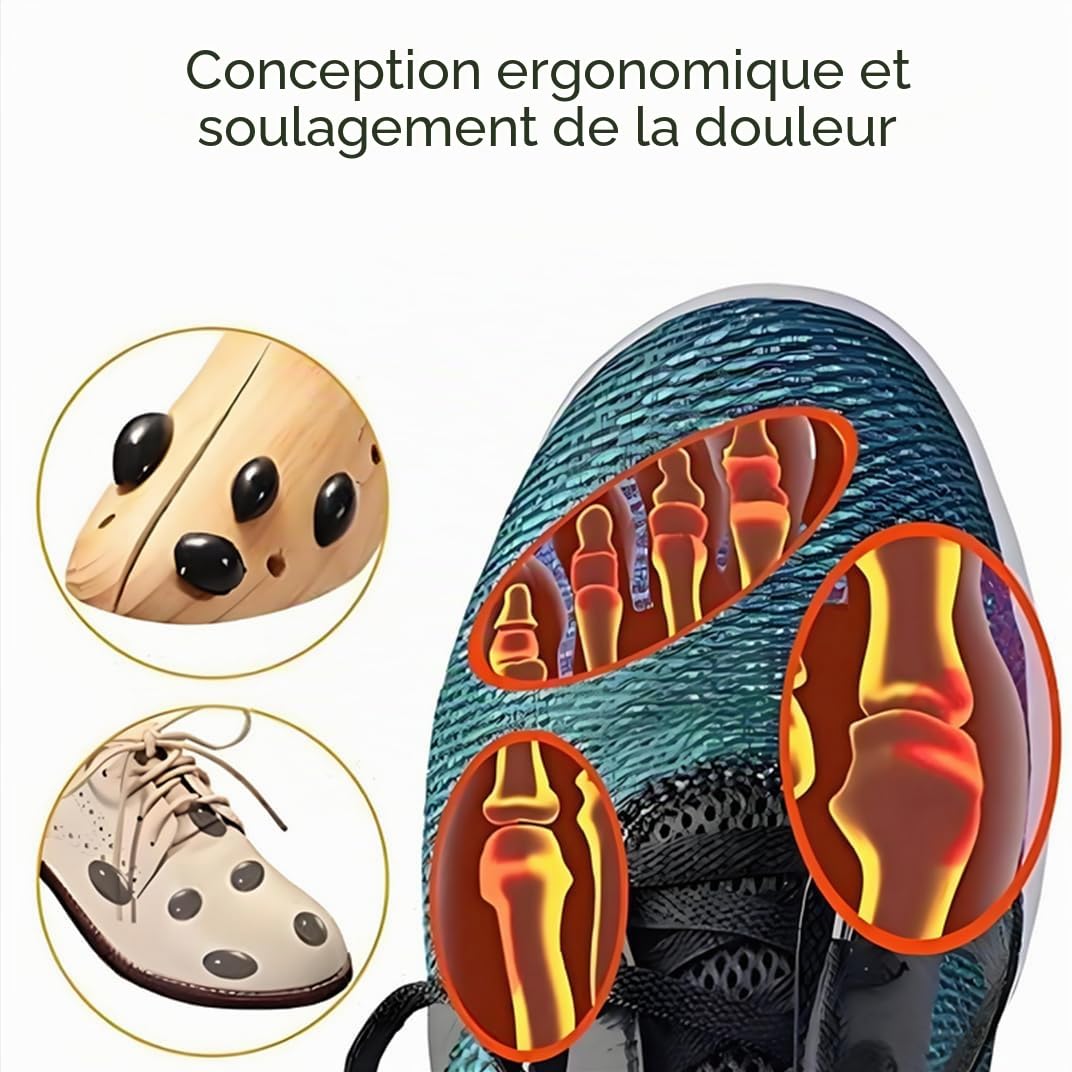 Embauchoir Chaussures Unisexe,Civière Chaussures en Bois de Pins avec 4 Coussinets,Largeur et Longueur Réglable