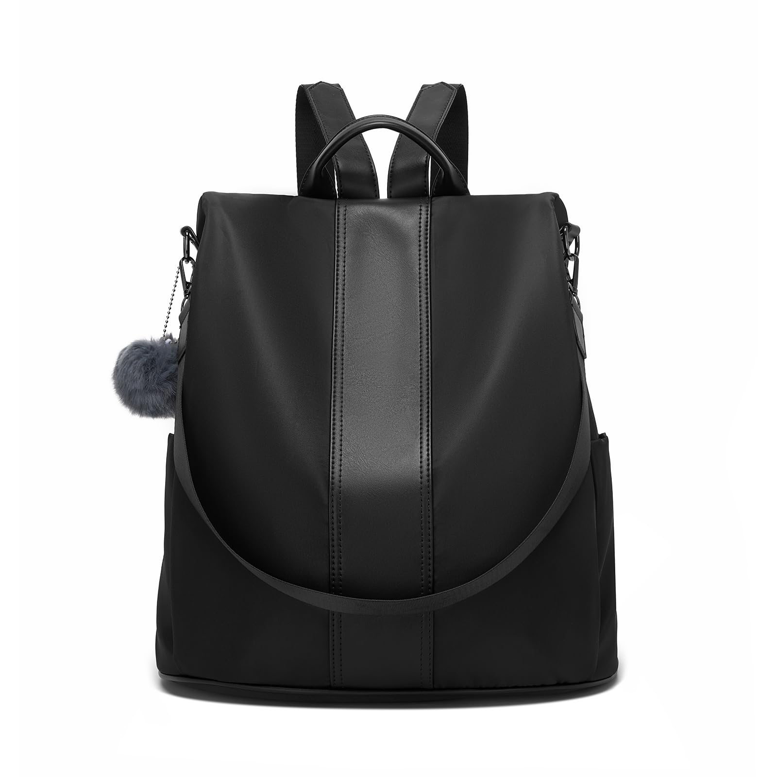 Miss Lulu Anti-theft PU Backpack for Women - Large Capacity Backpack with Multiple Pockets, Convertible into Shoulder Bag for Work, Travel and Daily Use