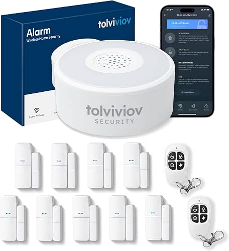 tolviviov Home Alarm System(2nd Gen), 12 Pieces Smart Home Alarm