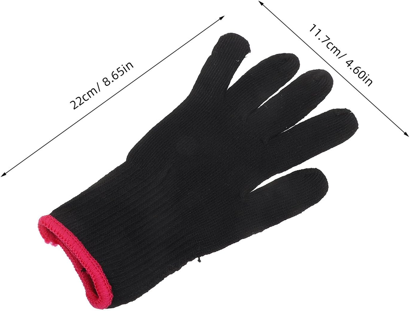 PATKAW 6pcs Heat Resistant Glove for Hair Black Cotton Thermal Styling | High Elasticity, Reusable Design, Blocks Contact Hair Dye, Home Use for Hair Dryers
