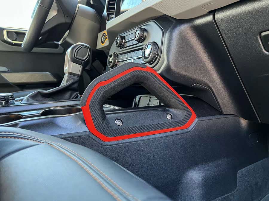 Blue Oval Industries OEM Interior Grab Handles Red and Black Set of 3 Made for Ford Bronco 2021-2024