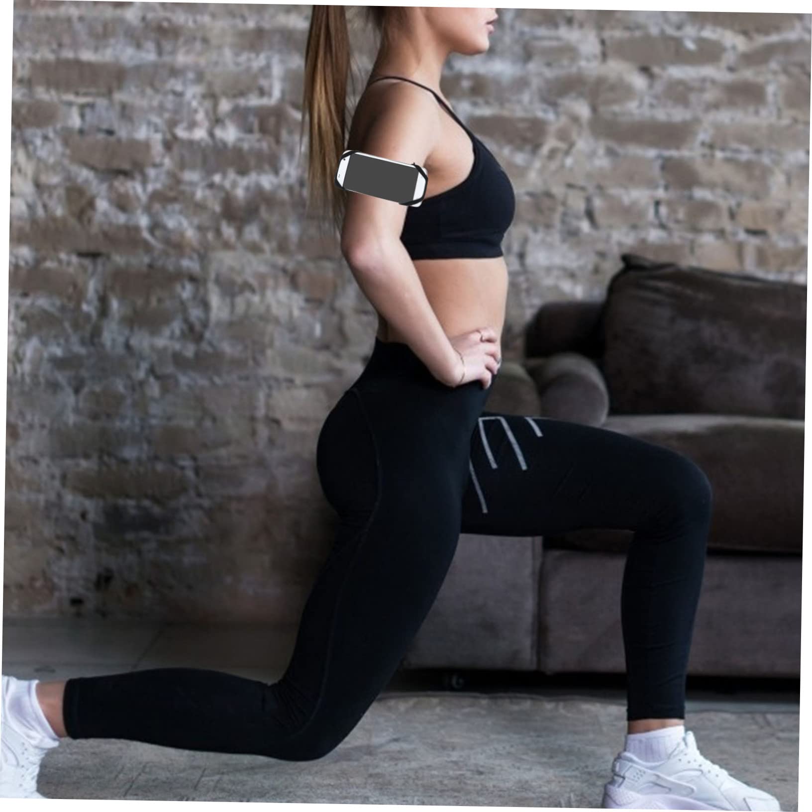 Gadpiparty 2sätze Detachable Sport Handyarmtasche Wasserdichter Handytasche Für Joggen Radfahren Und Fitness Atmungsaktives Material Verstellbar Schwarz