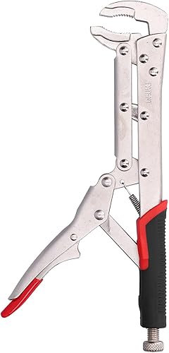 Alicates de bloqueo extendidos, agarre de mandíbula curvado extra largo de 80 grados para carpintería, herramientas manuales para agarrar, sujetar y