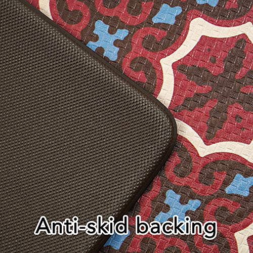 Farmhouse Kitchen Mats Cushioned Anti-Fatigue Comfort Mat for Home & Office Ergonomically Engineered Memory Foam Kitchen Rug Waterproof Non-Skid, 47\" by 18\"