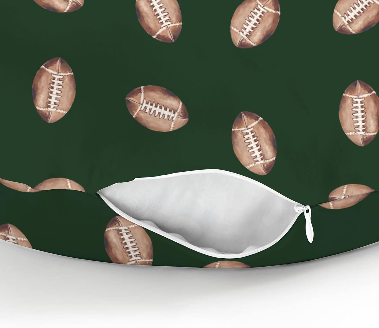Cream Watercolor Footballs Baby Nursing Pillow Covers for Boy Girl American Footballs Party Nursing Slipcovers for Breastfeeding Pillows Sports Lovers Soft Stretchy Removable Cover for Newborn Infant