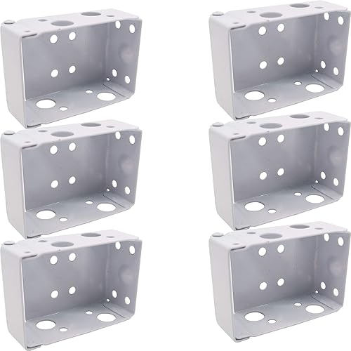 RONGYOUNG - 6 soportes para persianas de 2 pulgadas, soporte de montaje de caja de perfil bajo para persianas de ventana, color blanco