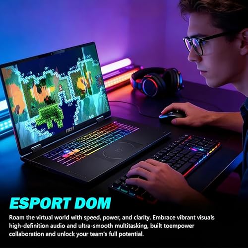MSI Crosshair - Computer portatile da gaming 18 HX AI, 18" QHD+ IPS 240Hz, Intel Core Ultra 9 275HX (24 Cores), 32 GB DDR5 RAM, SSD da 1 TB, GeForce RTX 5070 8 GB GDDR7, Tastiera RGB, Windows 11 Pro - Notebook - Immagine 3