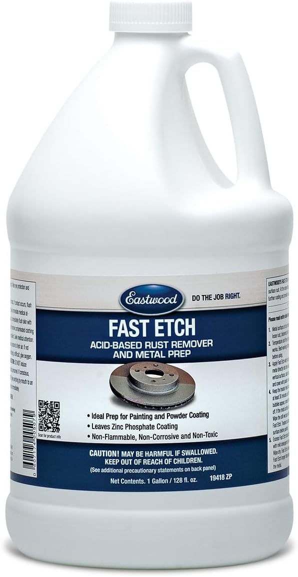 Eastwood Fast 1-Step Etch Rust Remover with Pump Painting Powder Coating 32 oz